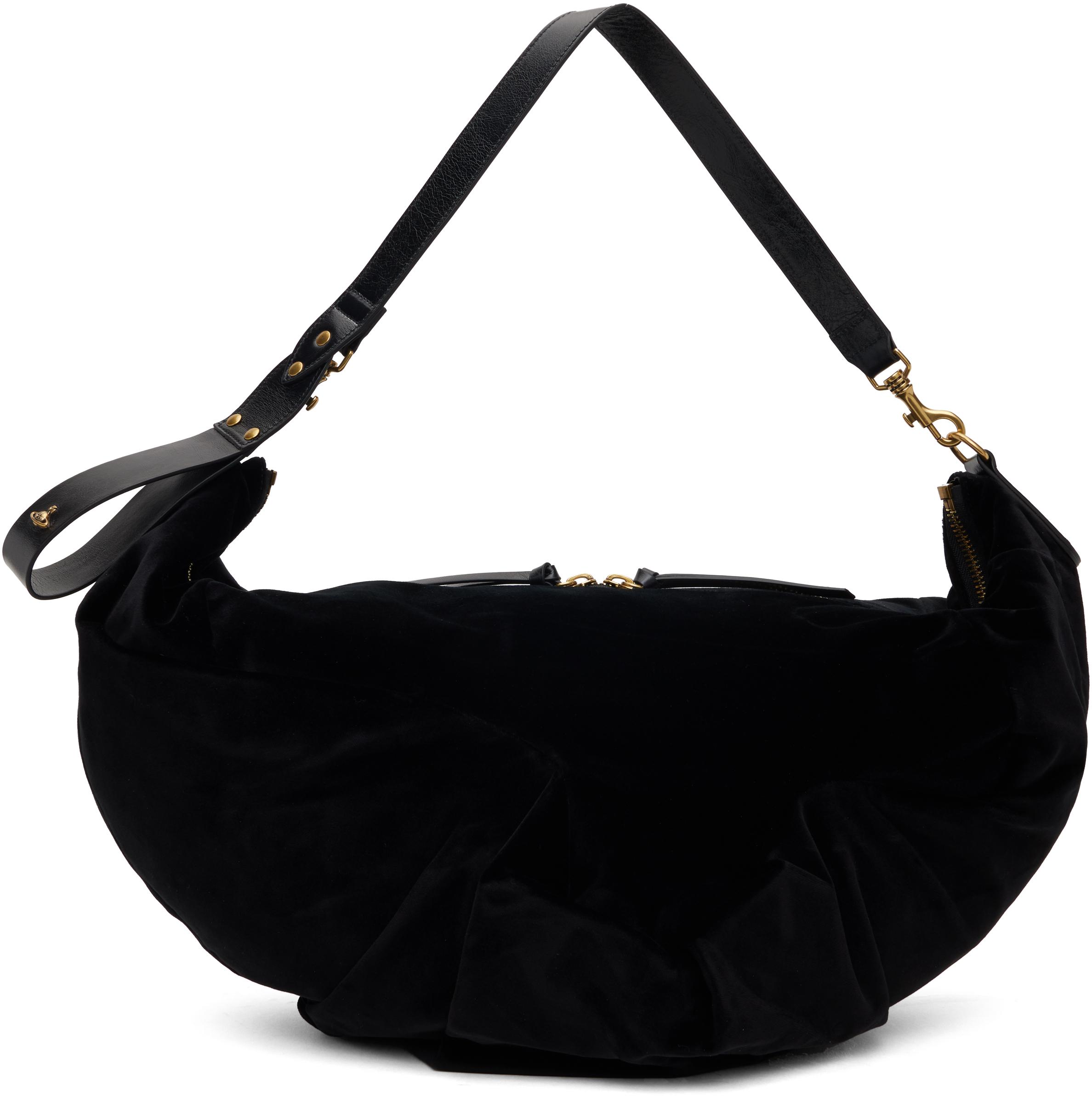 Vivienne Westwood メンズ ブラック ラージ Agnes ショルダー Vivienne Westwood メンズ ブラック ラージ Agnes ショルダー