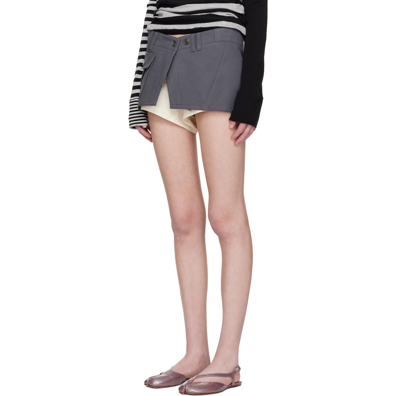 OPEN YY Boxer Shorts Camp Mini Skort in Black | Lyst