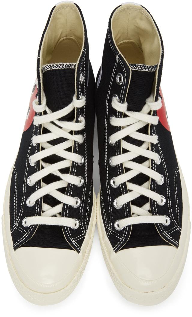 comme des garçons play black converse edition half heart chuck 70 sneakers