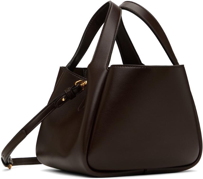 新作登場！【stella mccartney】Logo double top cross body Women Midnight black Logo Double Top Handle Crossbody Bag