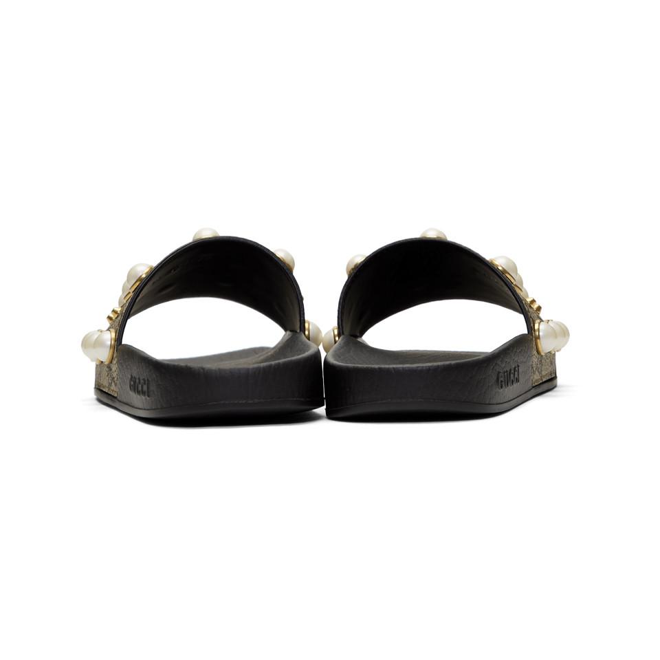 gucci pearl flip flops