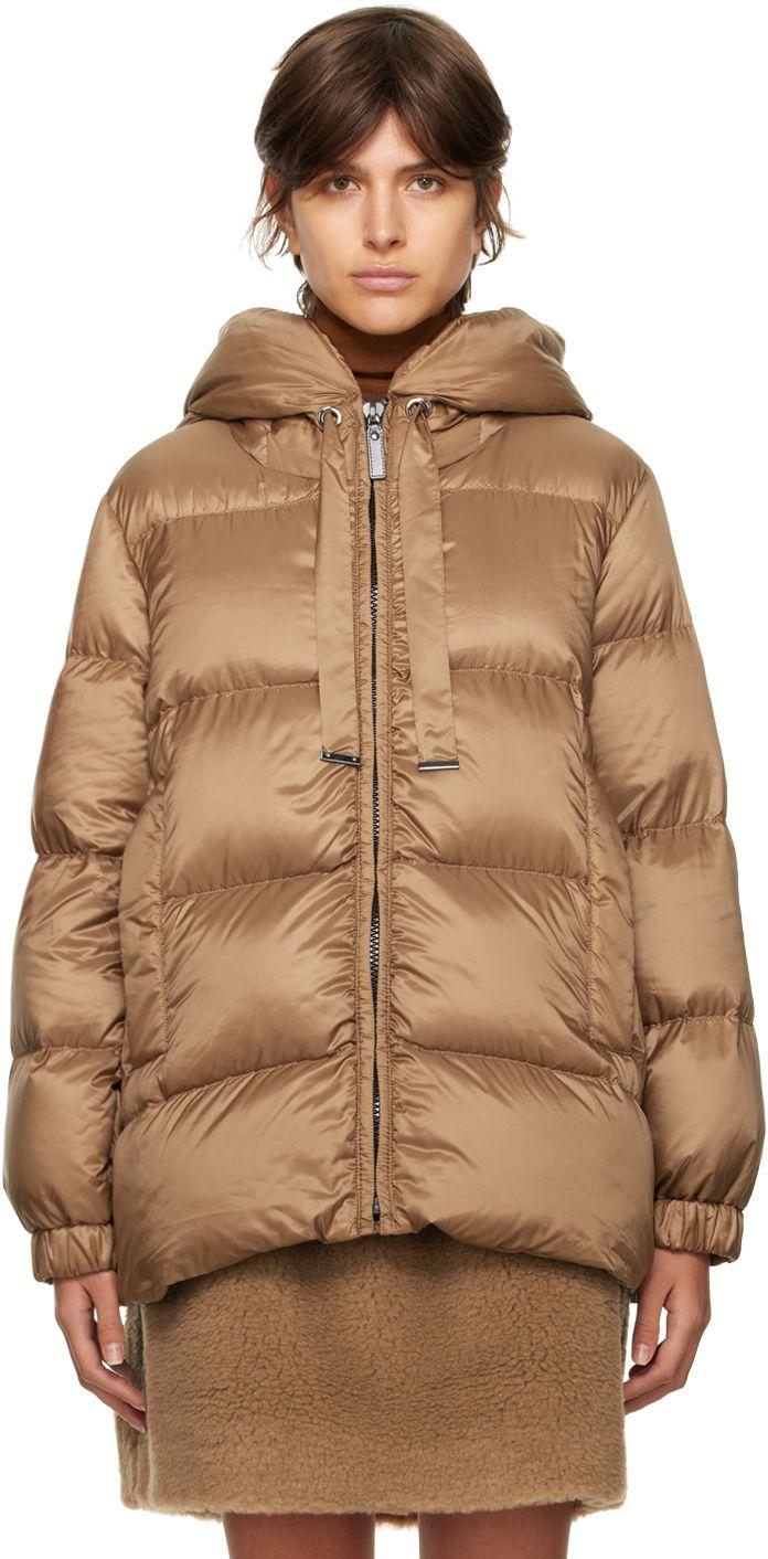 Max Mara Off- The Cube Seia Down Jacket in Brown | Lyst