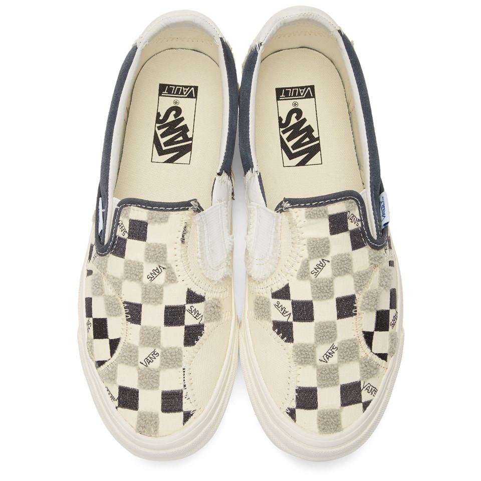 Off-white And Black Bricolage Classic Slip-on Sneakers Off-white And Black Bricolage Classic Slip-on Sneakers