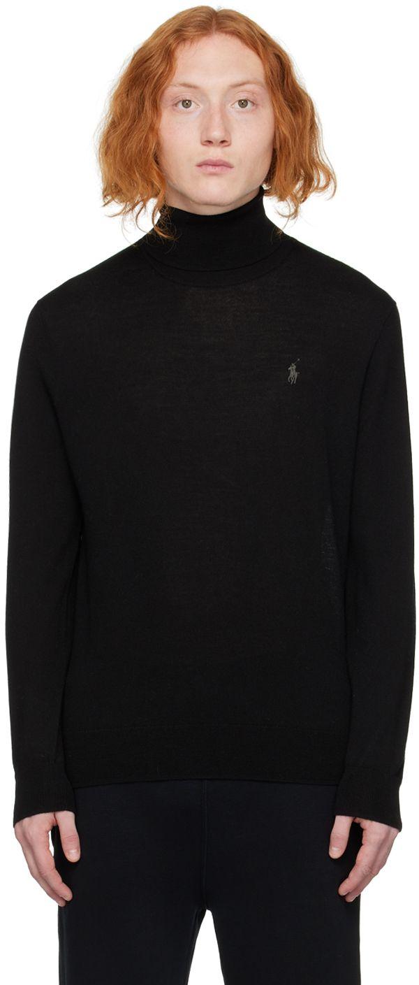 Polo Ralph Lauren Logo Turtleneck in Black for Men | Lyst