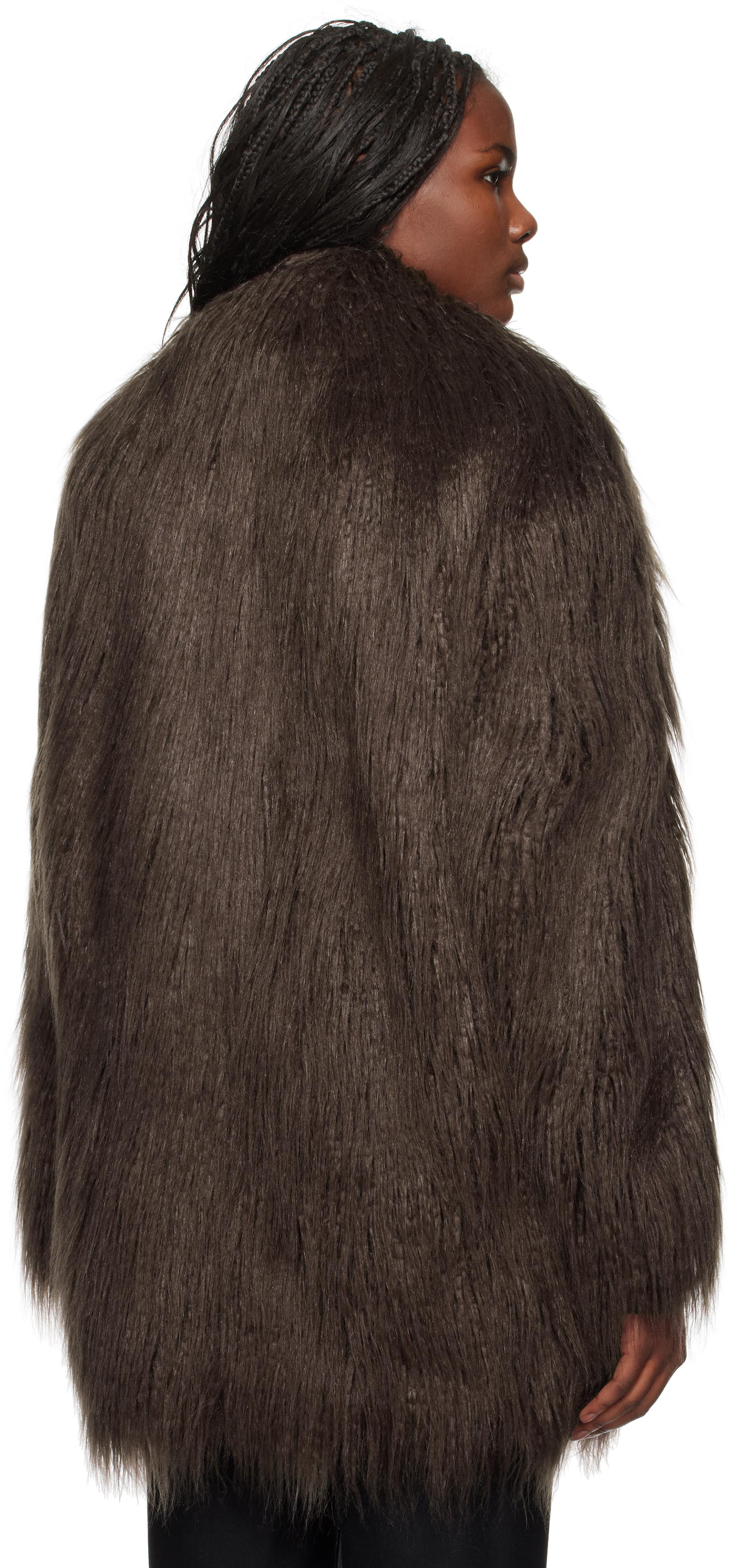 The Frankie Shop ブラウン Miley フェイクファー コート Miley Faux Fur Jacket - Brown – The Frankie Shop