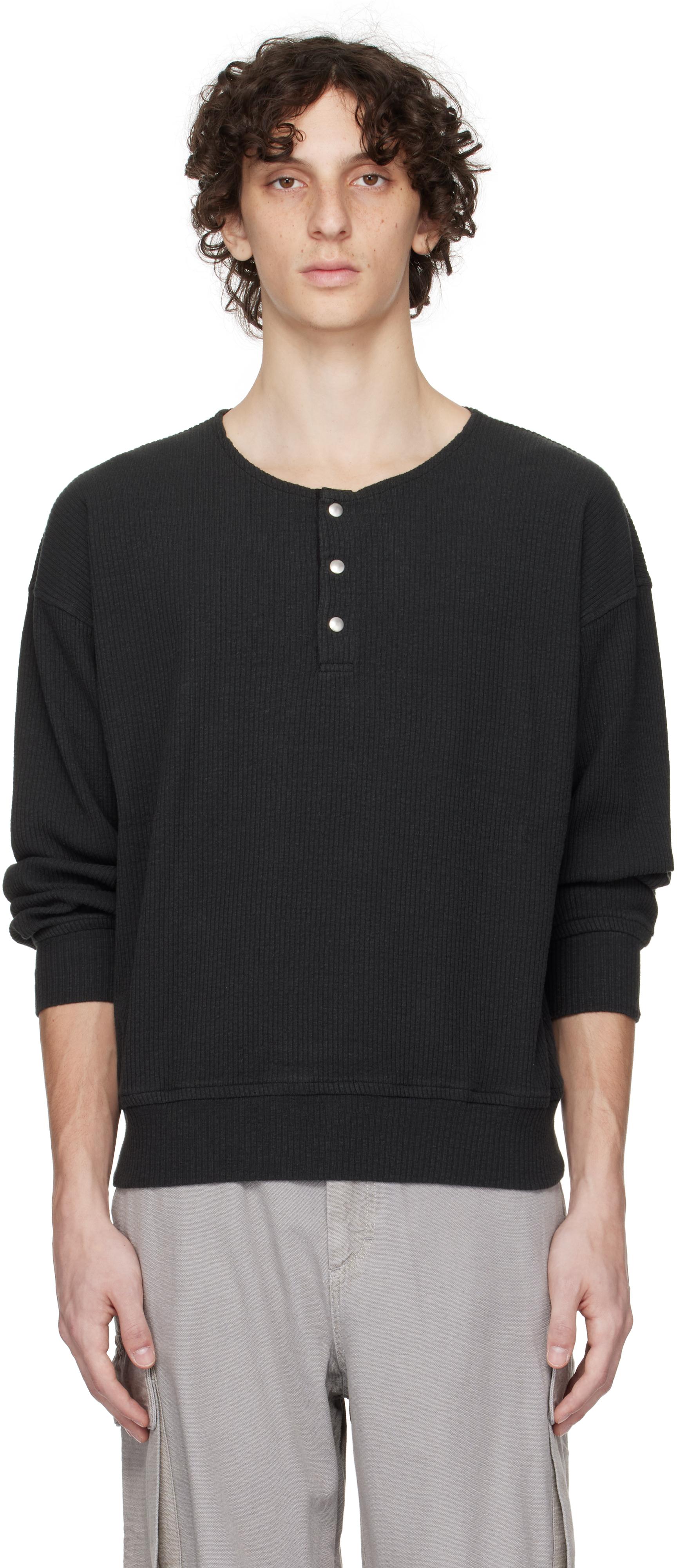 【関税込み】OUR LEGACY ブラック Ballon ヘンリーネック メンズ Our Legacy ブラック Ballon ヘンリーネック ブラック | Lyst