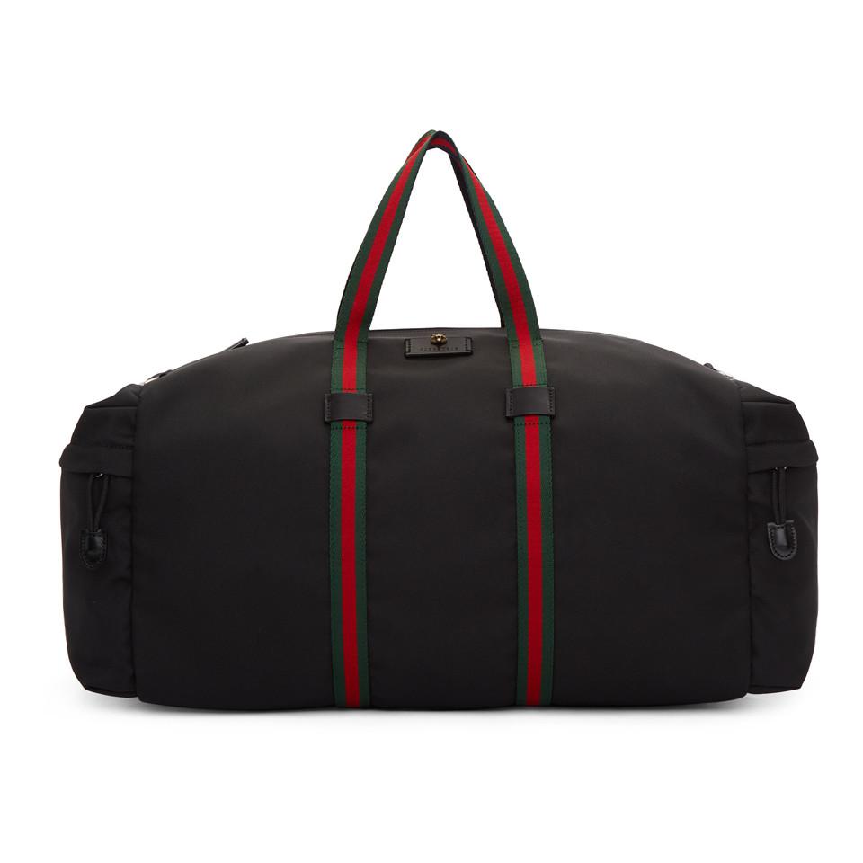 Gucci Black Technical Canvas Duffle Bag for Men Lyst
