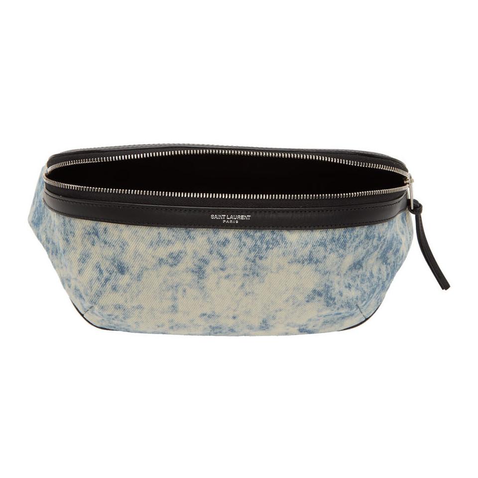 Saint Laurent Classic Belt Bag In Denim 