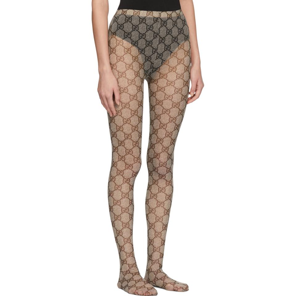 Gucci Synthetic Beige GG Supreme Tights 