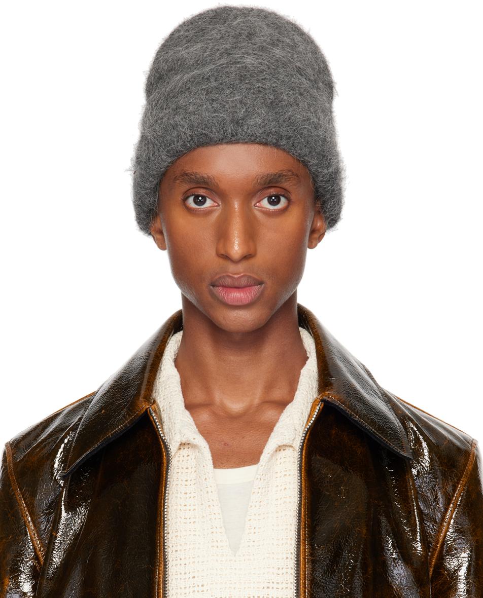 Séfr Shag-Knit Alpaca-Blend Beanie in Black for Men | Lyst