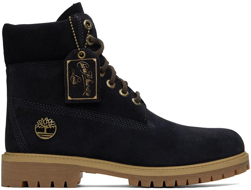 Blue suede timberlands hot sale