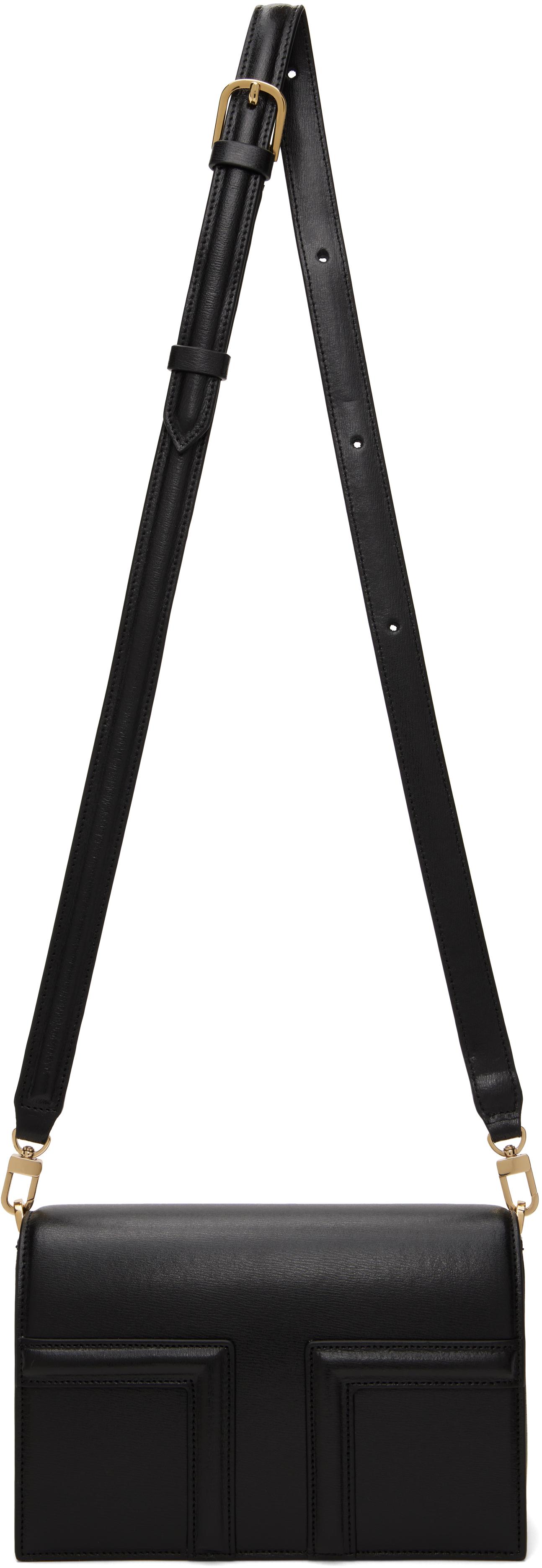 TOTEME Mini T-Flap Leather Bag in Black | Lyst