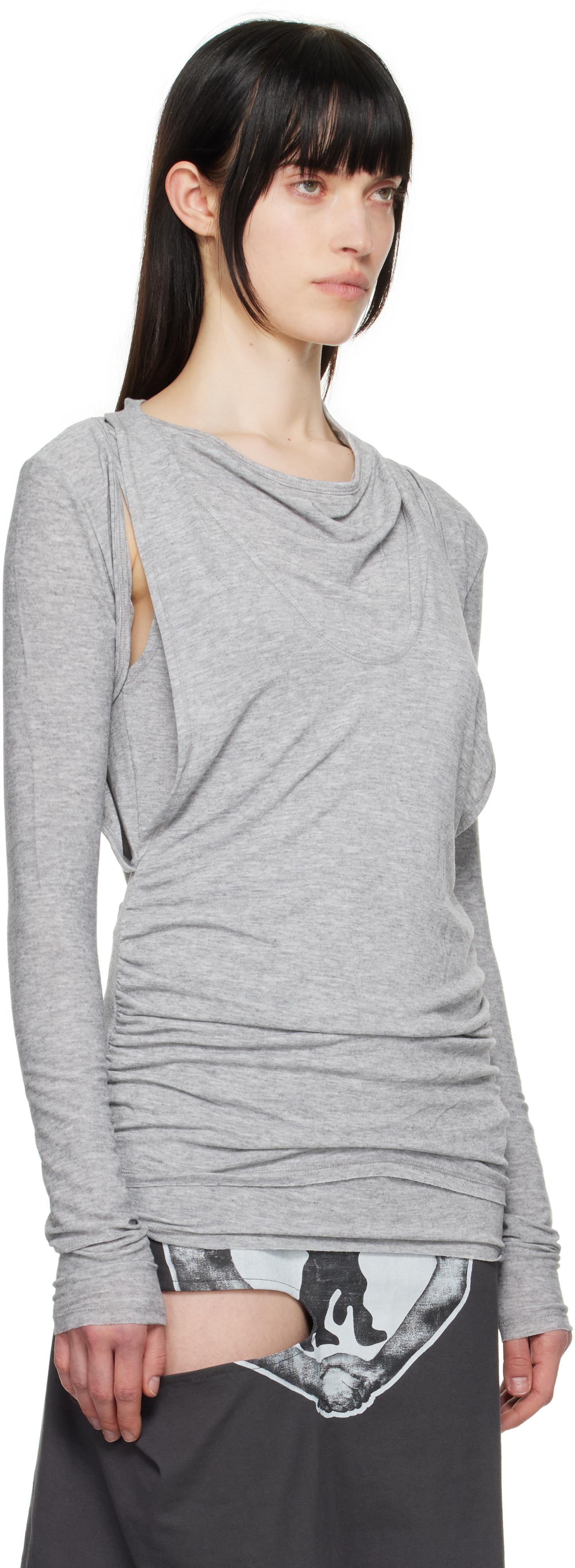 OPEN YY Convertible Bolero T-Shirt in Black | Lyst Australia