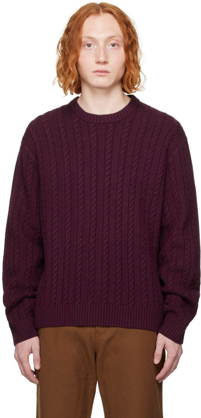 Saturdays NYC Burgundy Nico Sweater in Purple for Men | Lyst