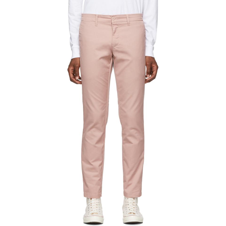 Carhartt WIP Pink Rinsed Sid Trousers for Men | Lyst