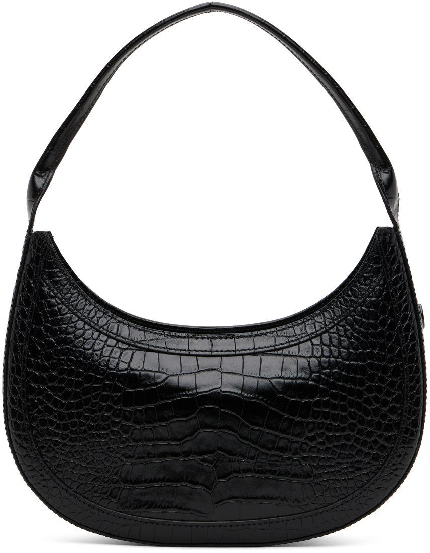 RECTO. Small Croceffect Shoulder Bag in Black Lyst