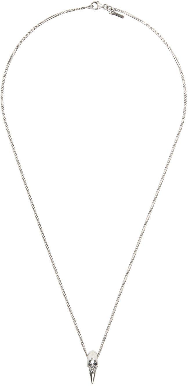 Emanuele Bicocchi Skull Horn Necklace in White for Men