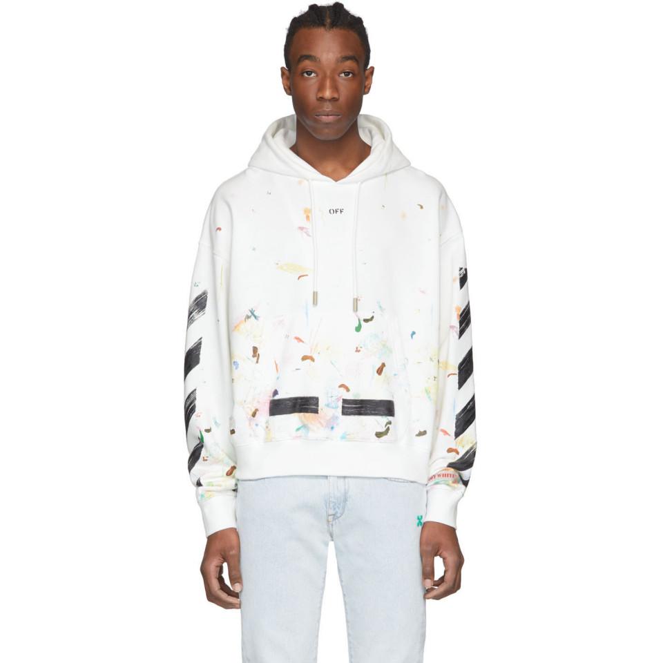 Off-White c/o Virgil Abloh Ssense Exclusive White Galaxy Brush Hoodie for  Men | Lyst Canada