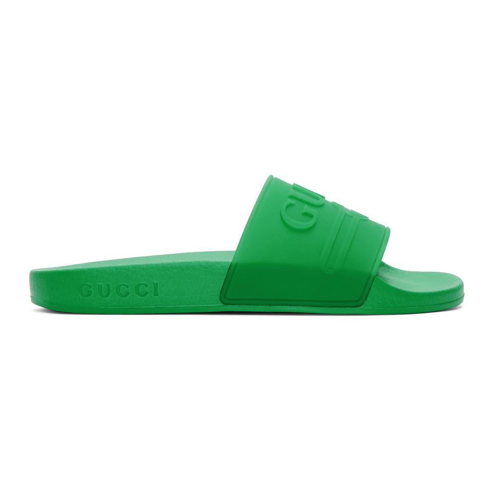 gucci green slides