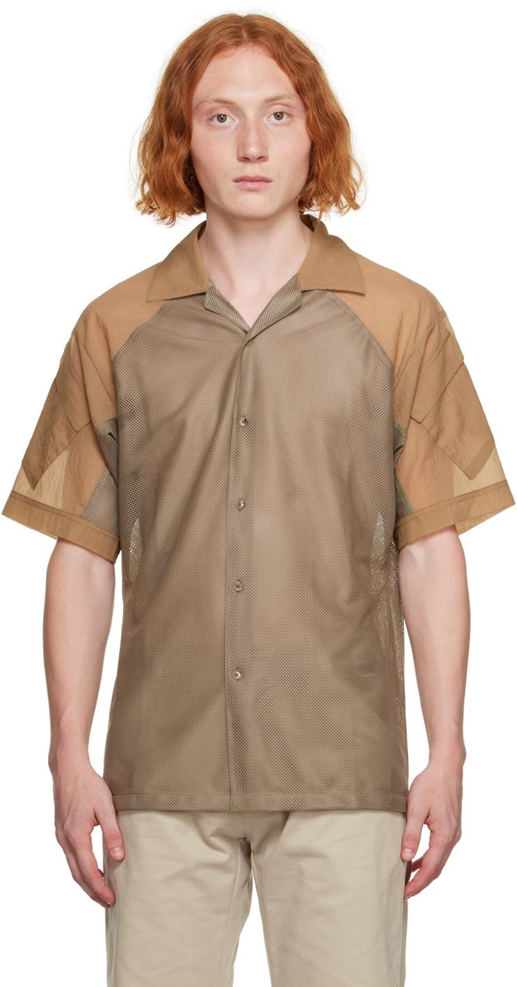 OLLY SHINDER Men´s Brown Khaki Flap Pocket Shirt shirts - shirts