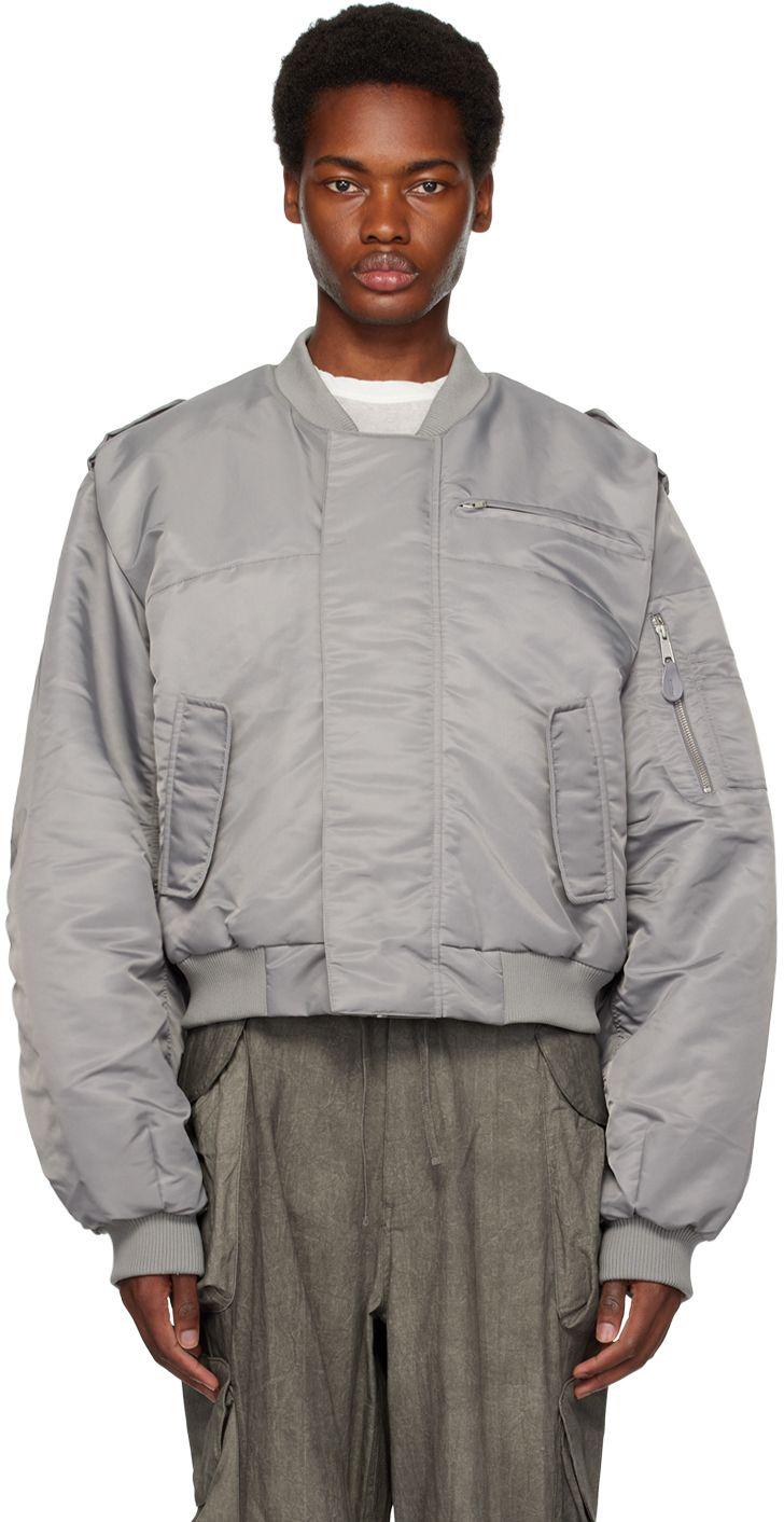 Entire studios Gray A-2 Bomber Jacket for Men | Lyst