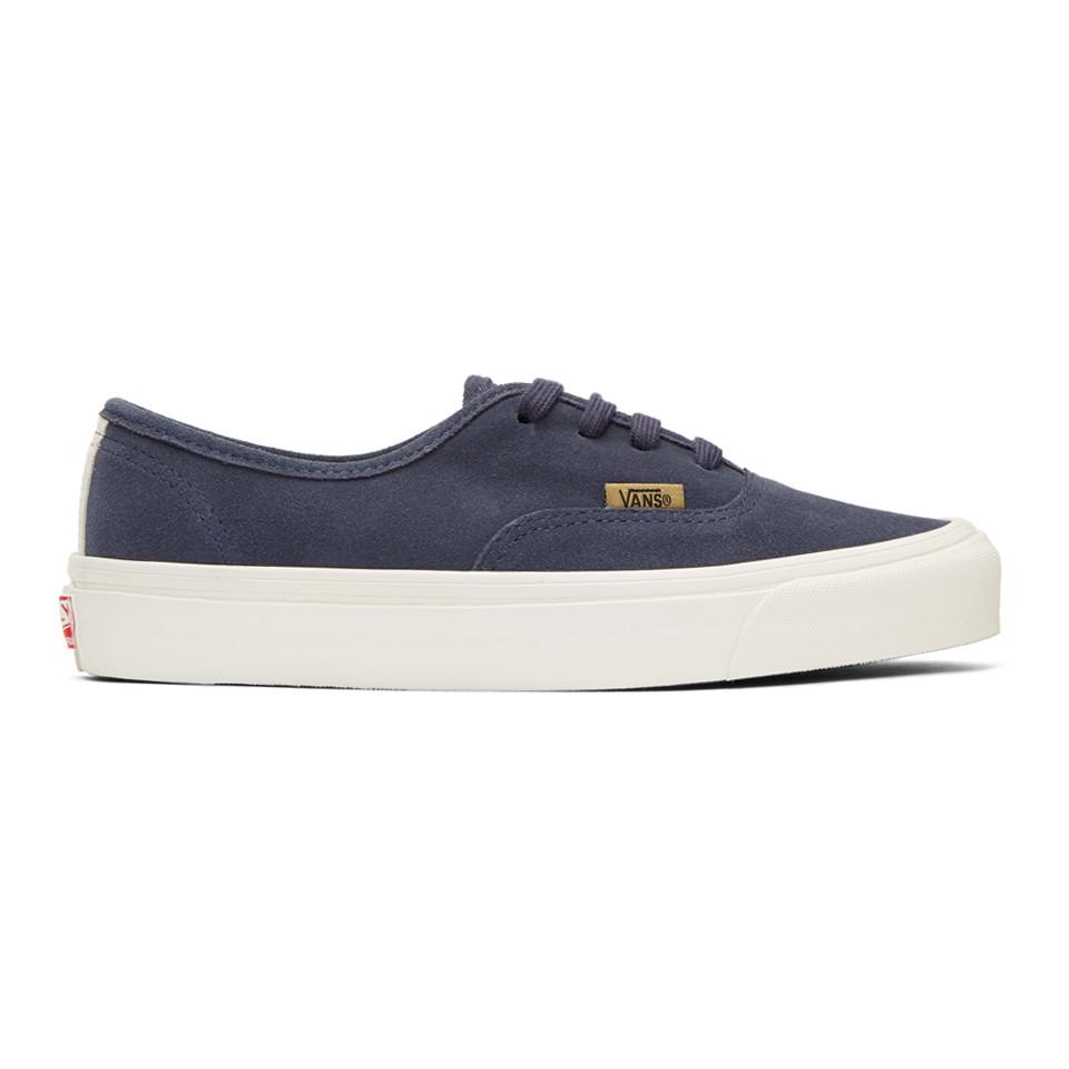 Vans Navy Suede Og Authentic Lx Sneakers in Blue for Men Lyst