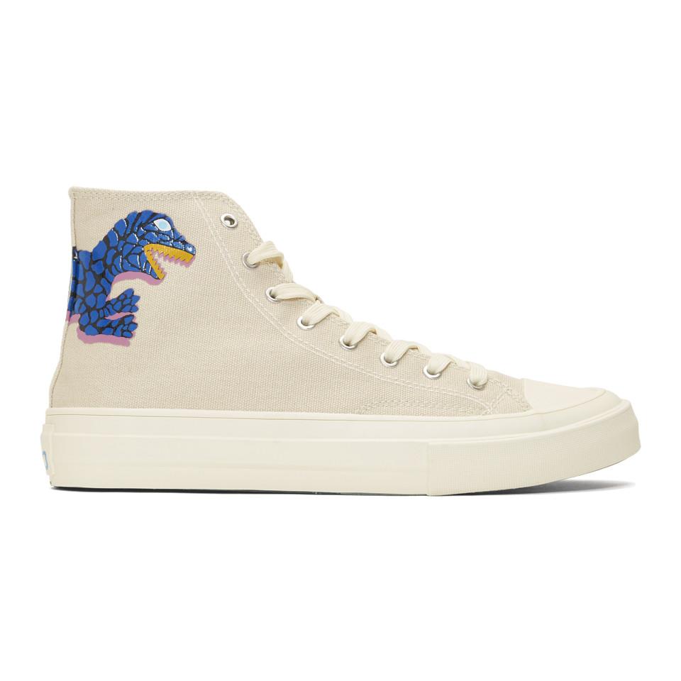 Download PS by Paul Smith Cotton Ivory Kirk Dino High-top Sneakers ...