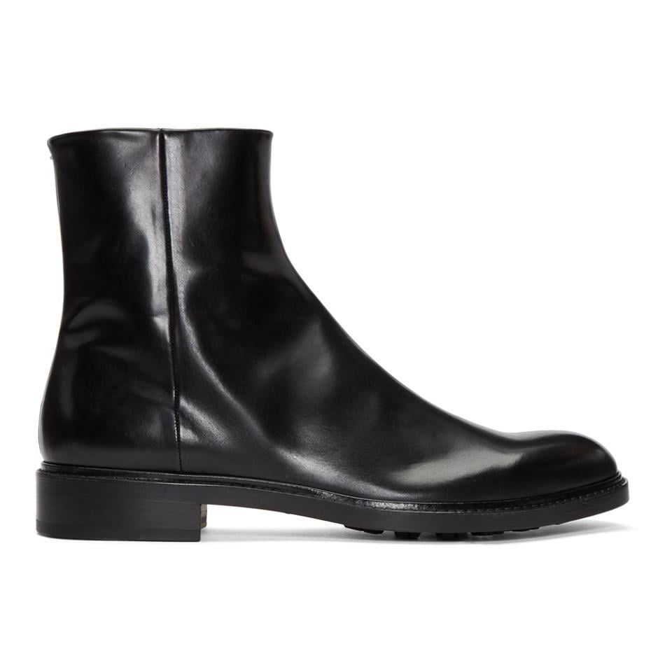 Maison Margiela Black Side-zip Chelsea Boots for Men | Lyst Canada