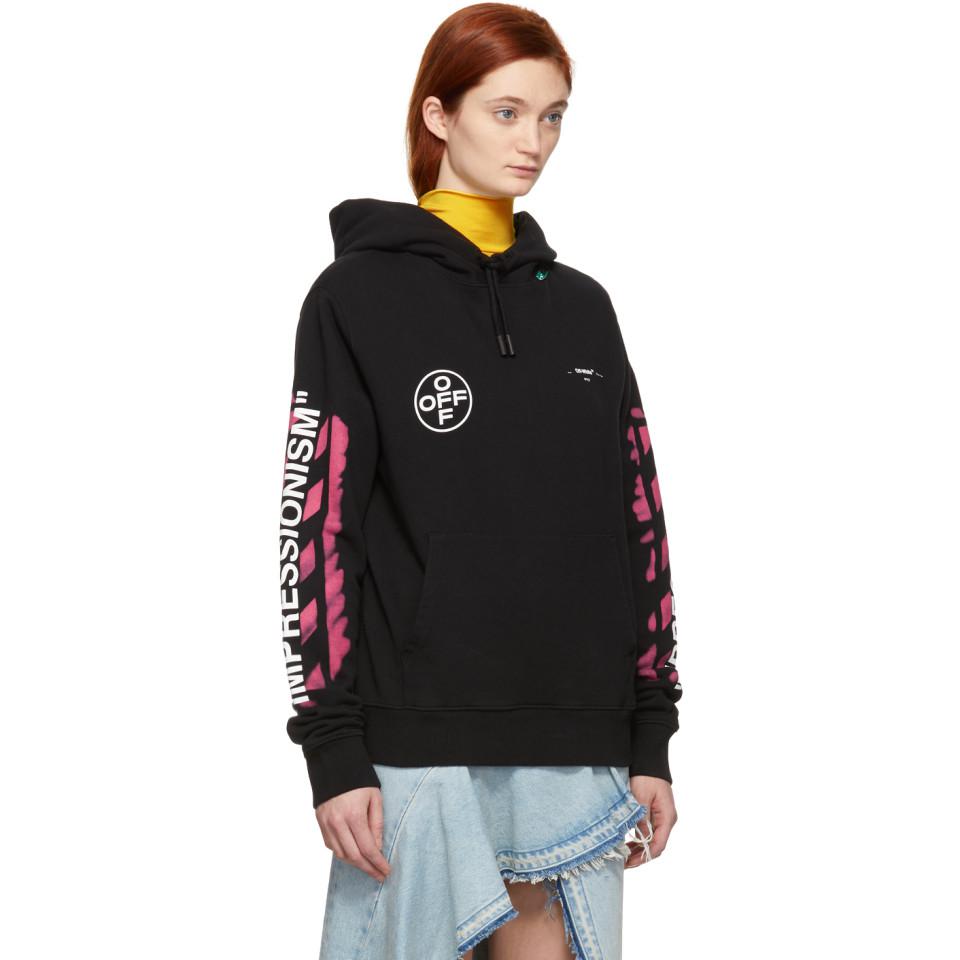 Off-White c/o Virgil Abloh Black Impressionism Diagonal Stencil Hoodie |  Lyst