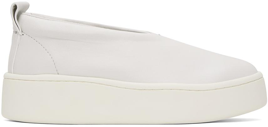 Jil Sander レディース ブラック ホワイト スリッポンスニーカー Jil Sander レディース ブラック ホワイト スリッポンスニーカー