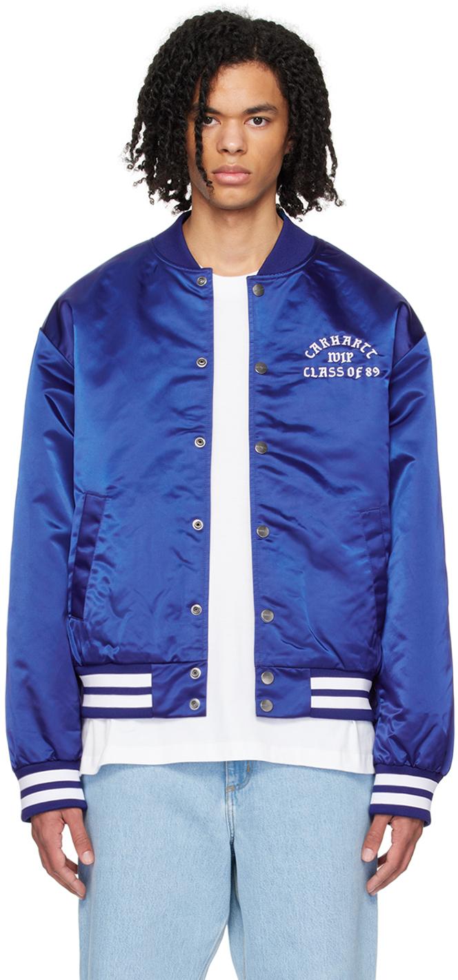 メンズ Carhartt ブルー Class Of 89 ボンバージャケット ブルー