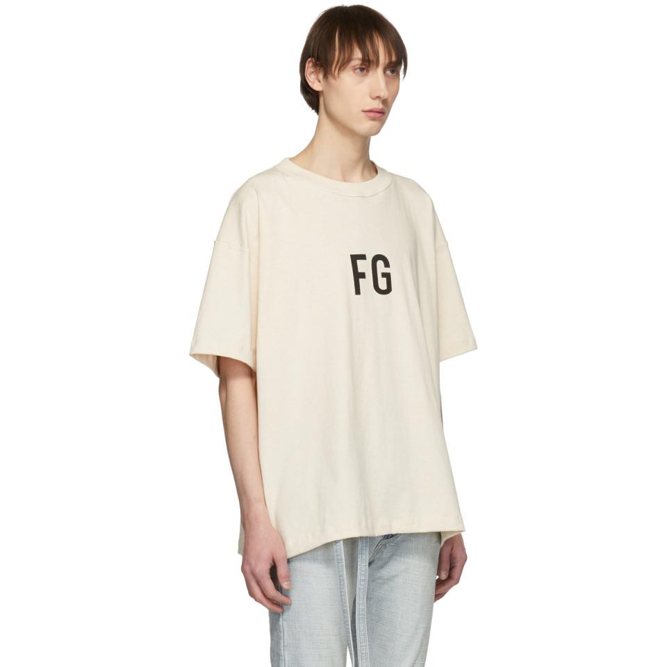 メンズ Fear Of God Ssense 限定 オフホワイト Fg T シャツ ナチュラル 