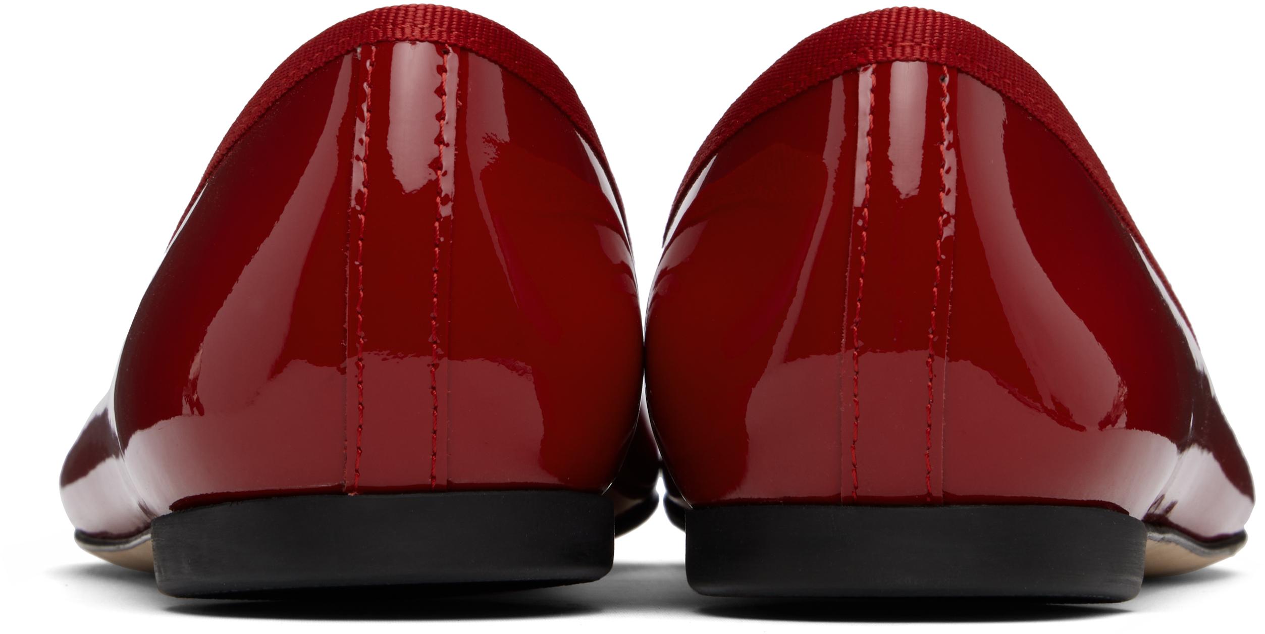 Repetto Brigitte Pointy Toe Ballerina Flats in Red | Lyst UK