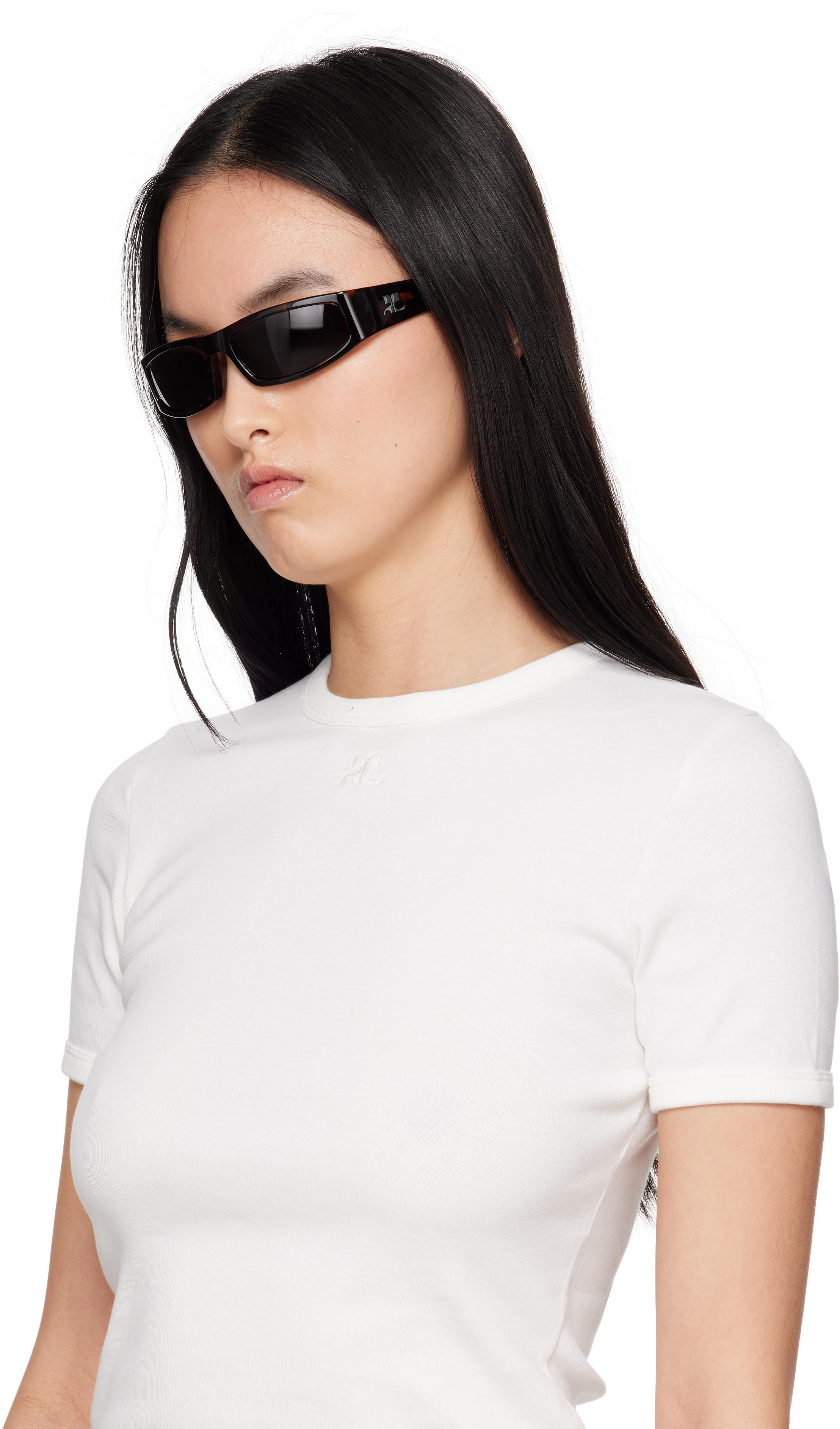 Courreges Tech Sunglasses in Black | Lyst UK