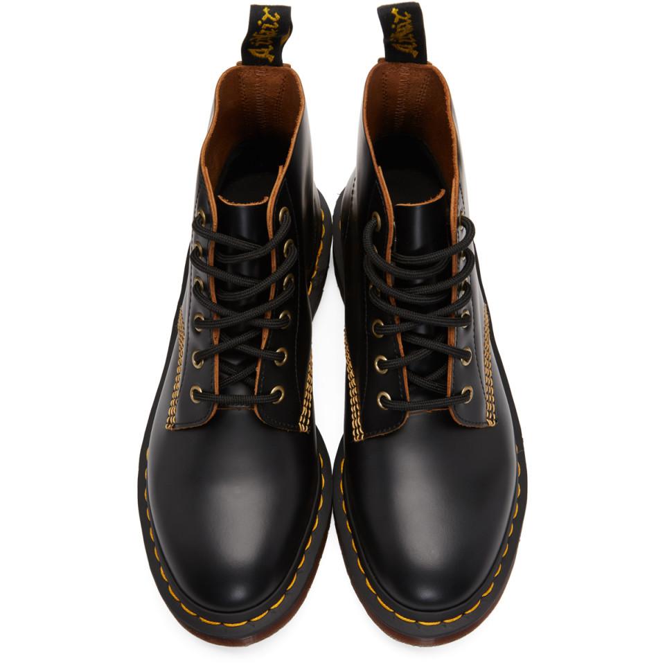 Dr. Martens Black 101 Vintage Smooth Boots for Men | Lyst