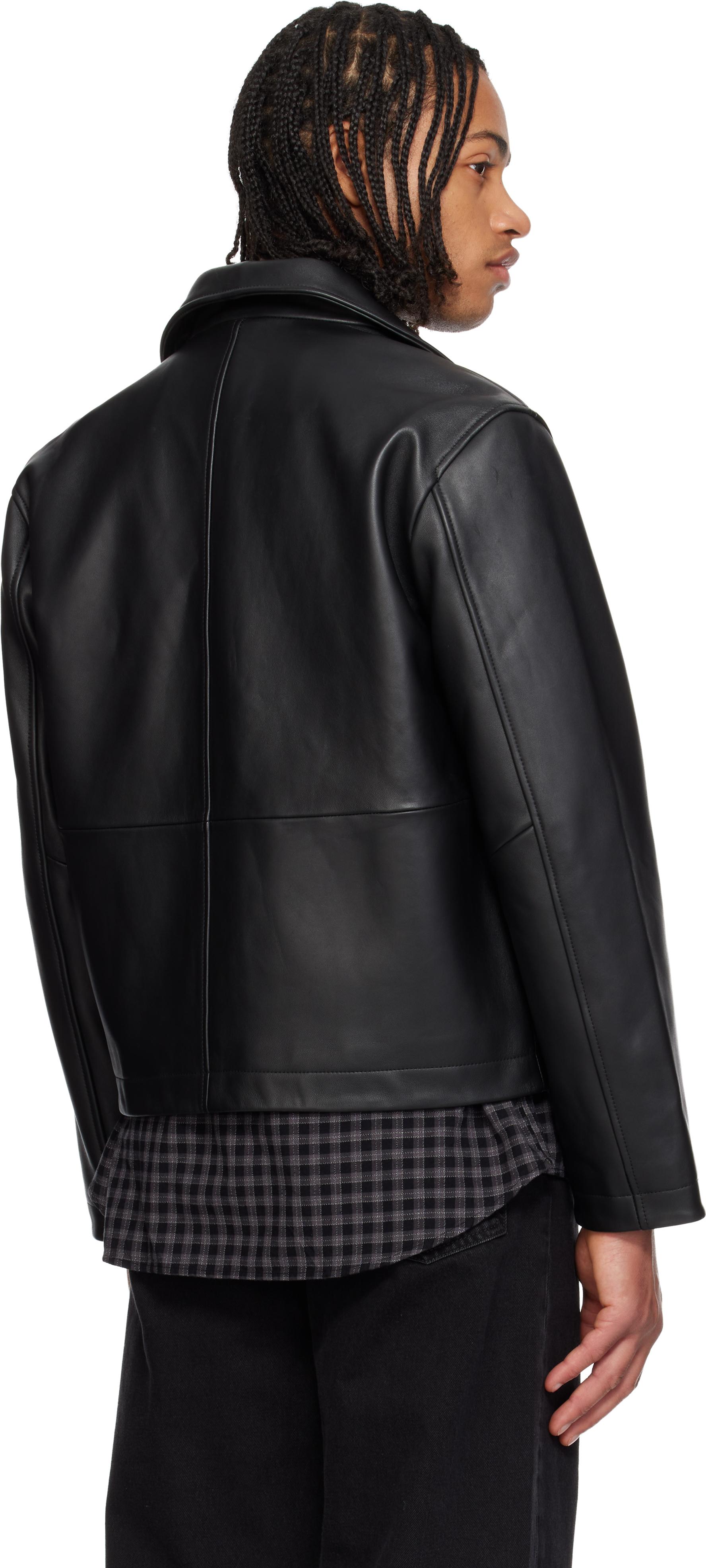 ジャケット・アウター SUNFLOWER Short Leather Jacket Black SUNFLOWER Short Leather Jacket Black