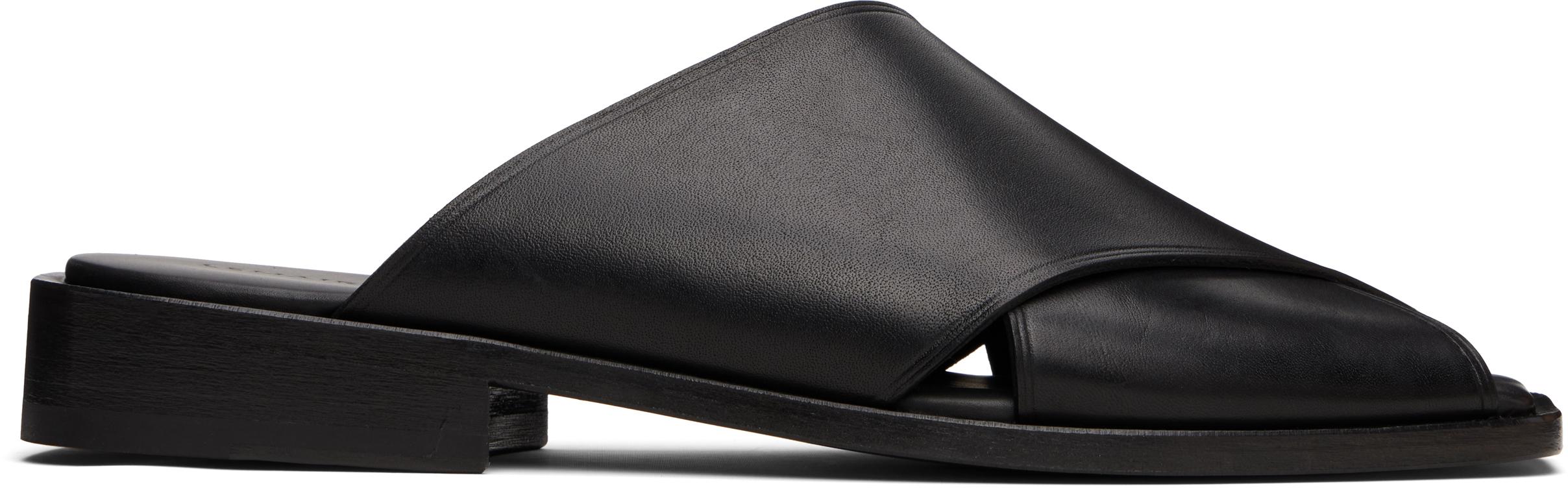 Lemaire Cross Flat Sandals in Black for Men | Lyst