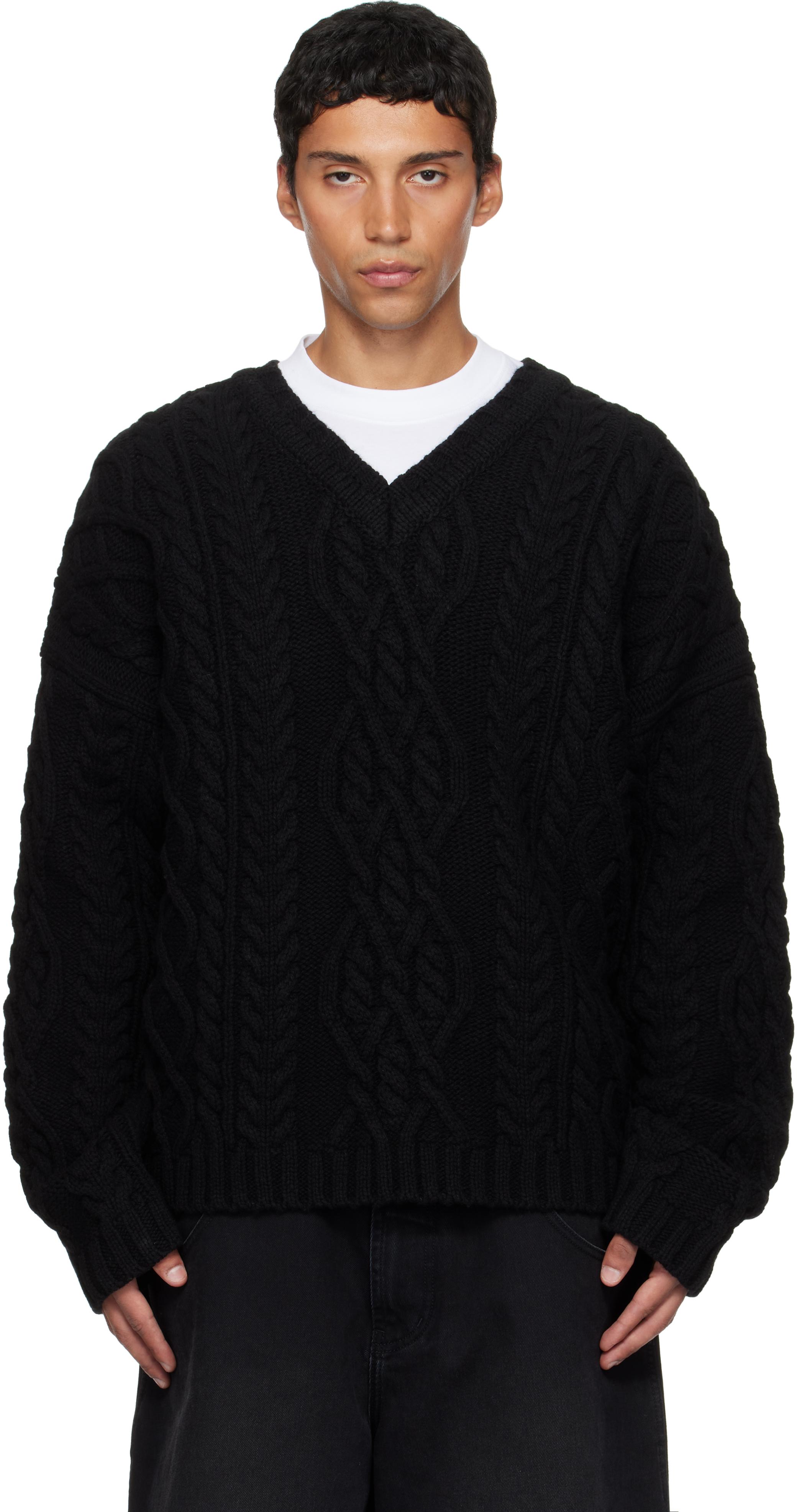 VETEMENTS ブラック クルーネック セーター メンズ Vetements クルーネックセーター | オンラインセールは