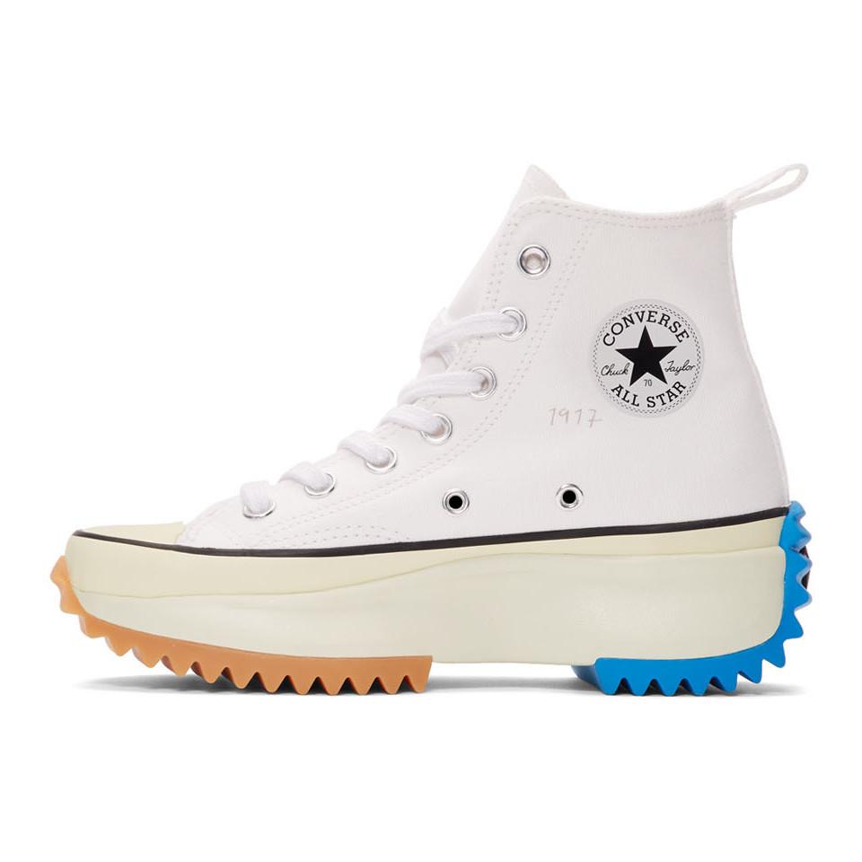 JW Anderson White Converse Edition Run Star Hybrid Sneakers for Men - Lyst