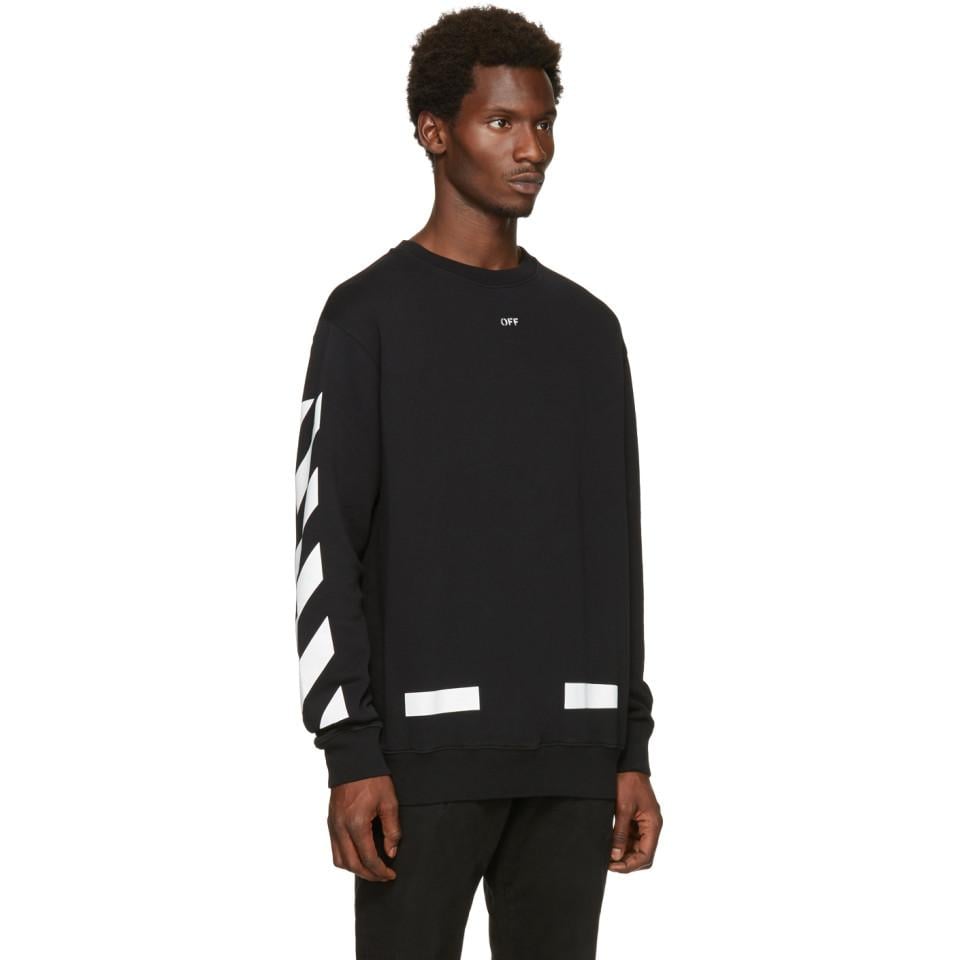 Off-White c/o Virgil Abloh Diagonal Arrows Crewneck Sweatshirt in Black for  Men | Lyst Canada