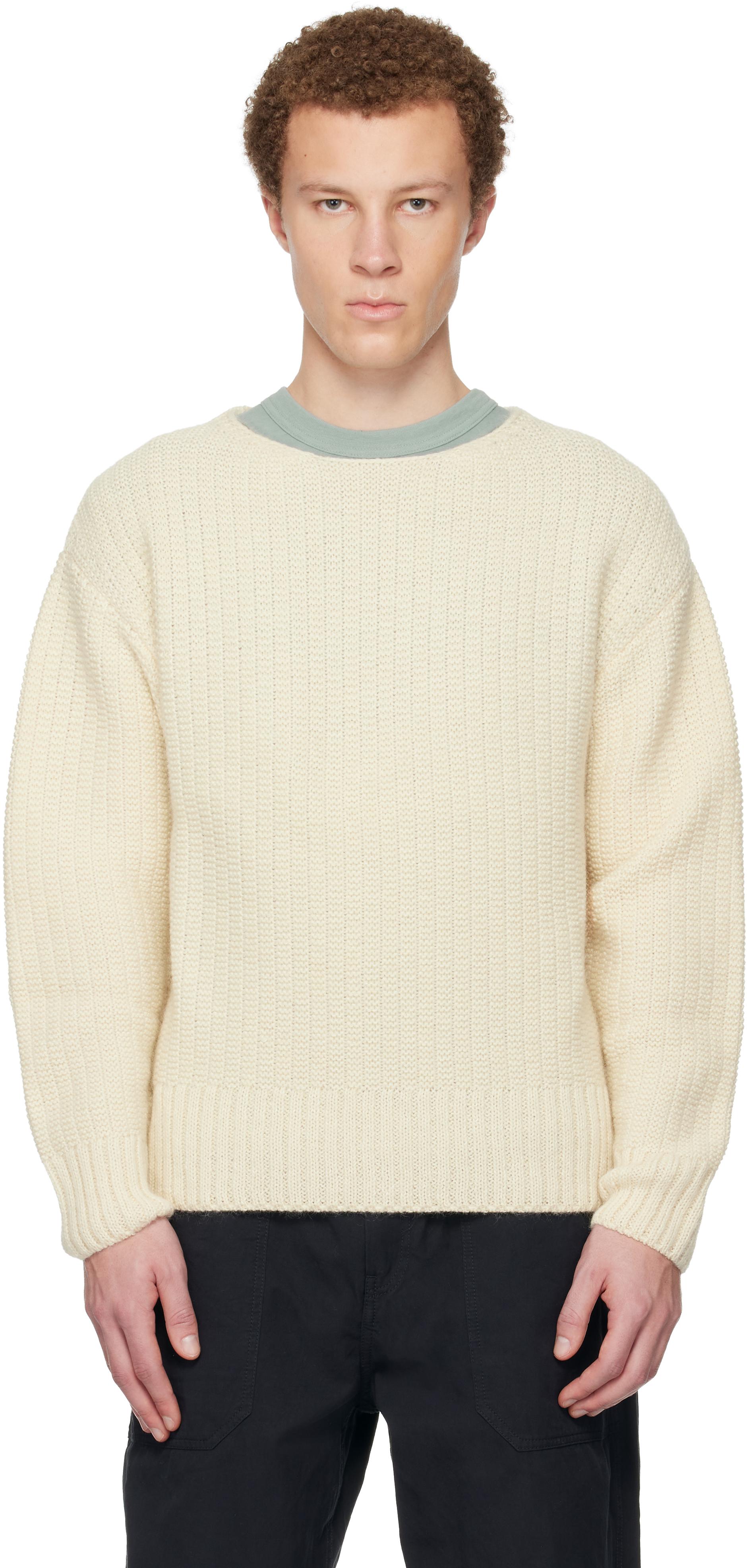 美品 VISVIM CREW AMPLUS KNIT 3 IVORY フランス製 | Shop at Mercari