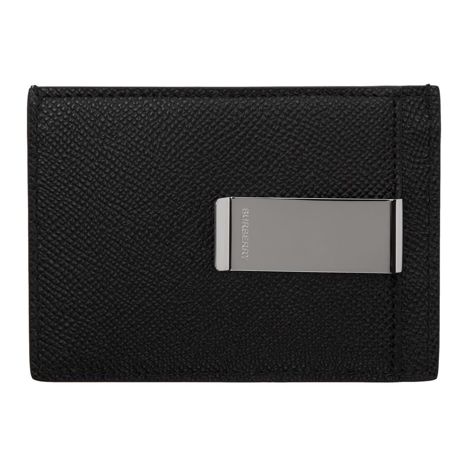 Burberry Leather Black Chase Business Card Holder for Men