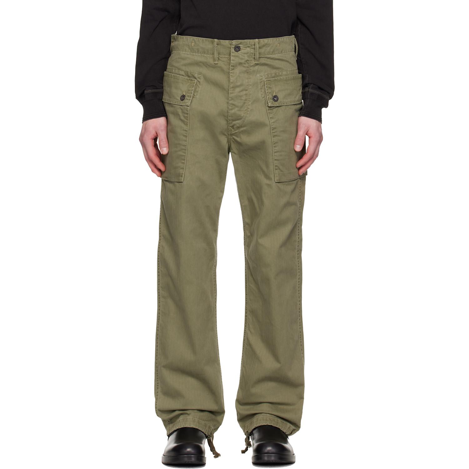 RRL Herringbone Field Cargo Pants in Green for Men | Lyst Canada