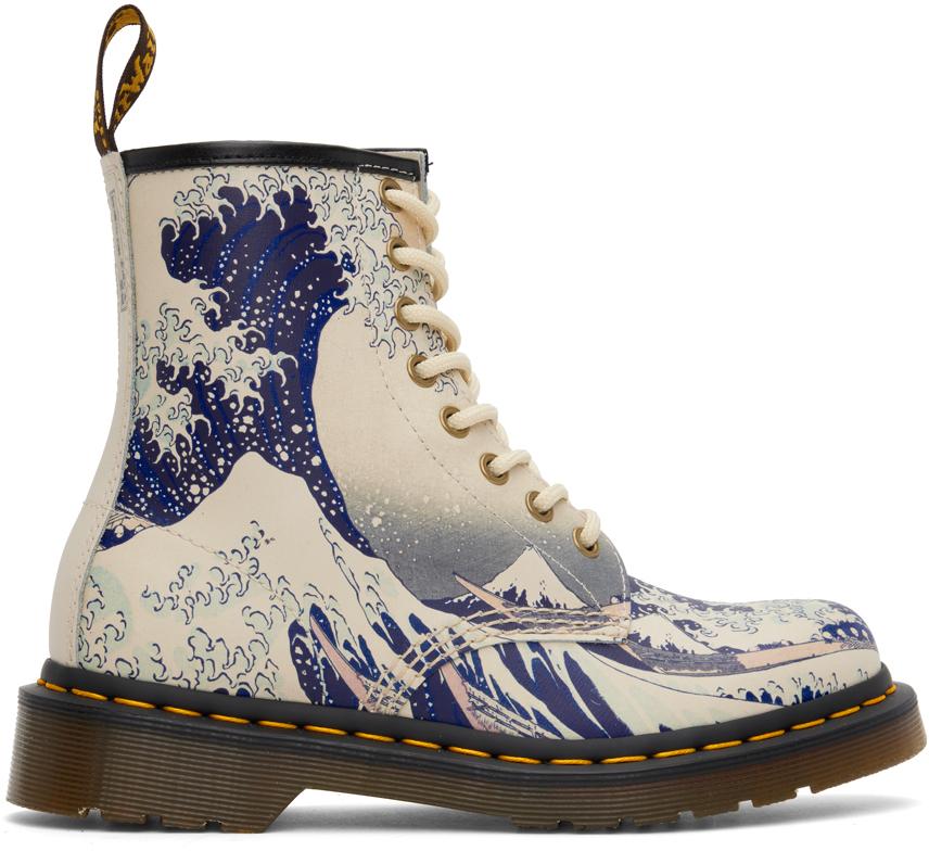 Dr. Martens Off-white The Met Edition 1460 Great Wave Boots in
