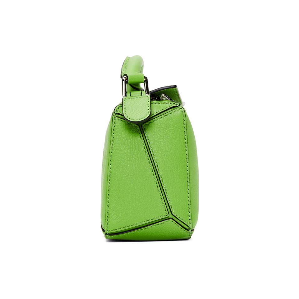 【LOEWE】Puzzle Small Bag - Green Small Puzzle Edge bag in classic calfskin Green - LOEWE