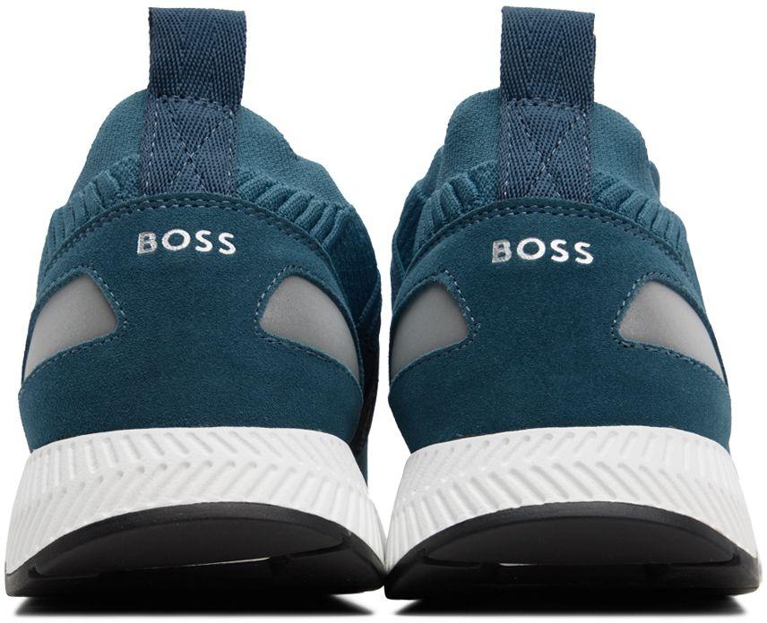 BOSS by HUGO BOSS Blue Sock Sneakers for Men | Lyst