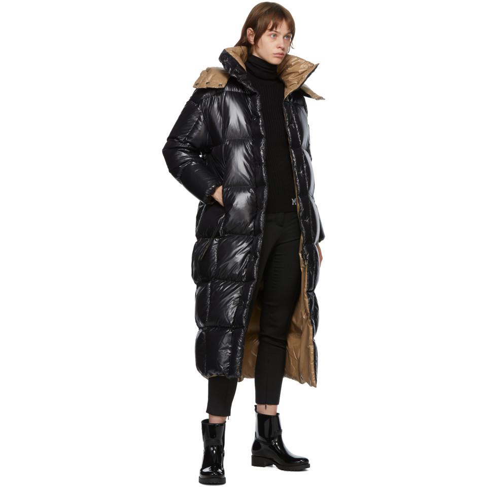 Moncler Synthetic Parnaiba Long Nylon Puffer Coat in Black - Lyst