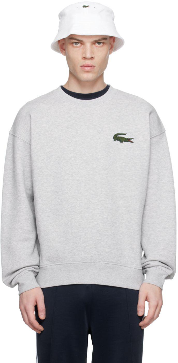 Lacoste silver cheap crocodile