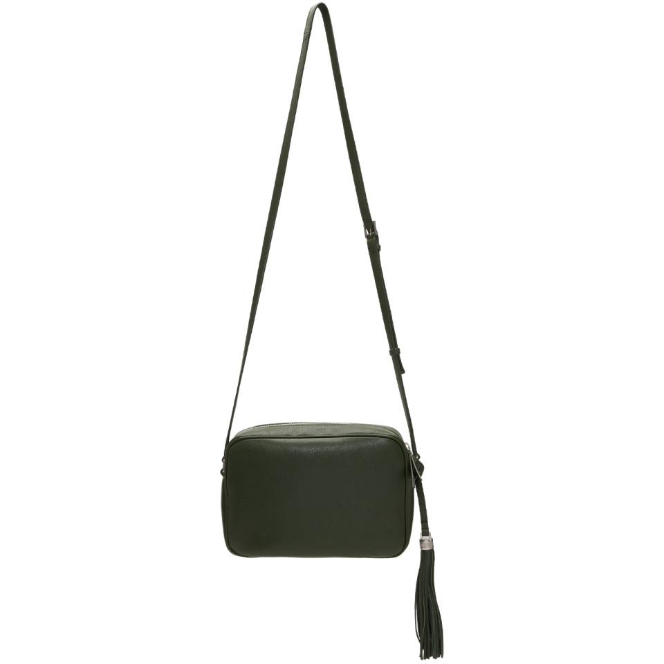 ysl green camera bolsa