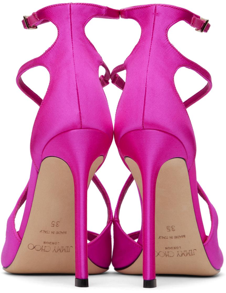 Jimmy Choo Azia 100 Heeled Sandals in Pink | Lyst UK